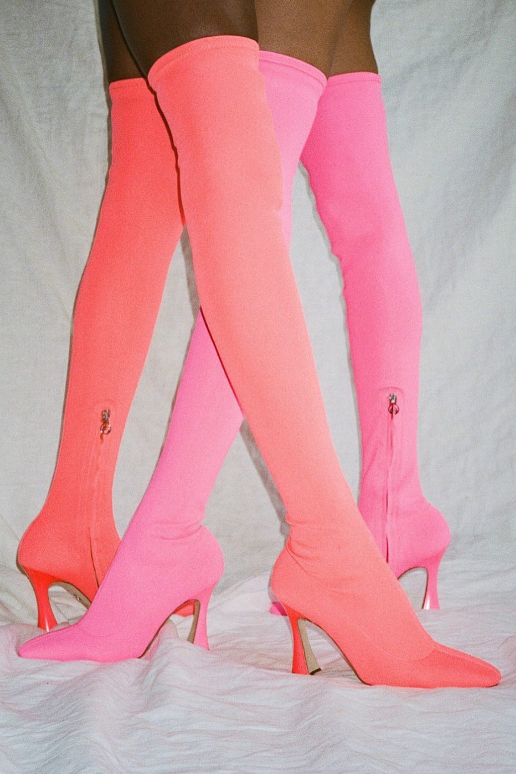 OTK Brandy Boots in Electric Papaya