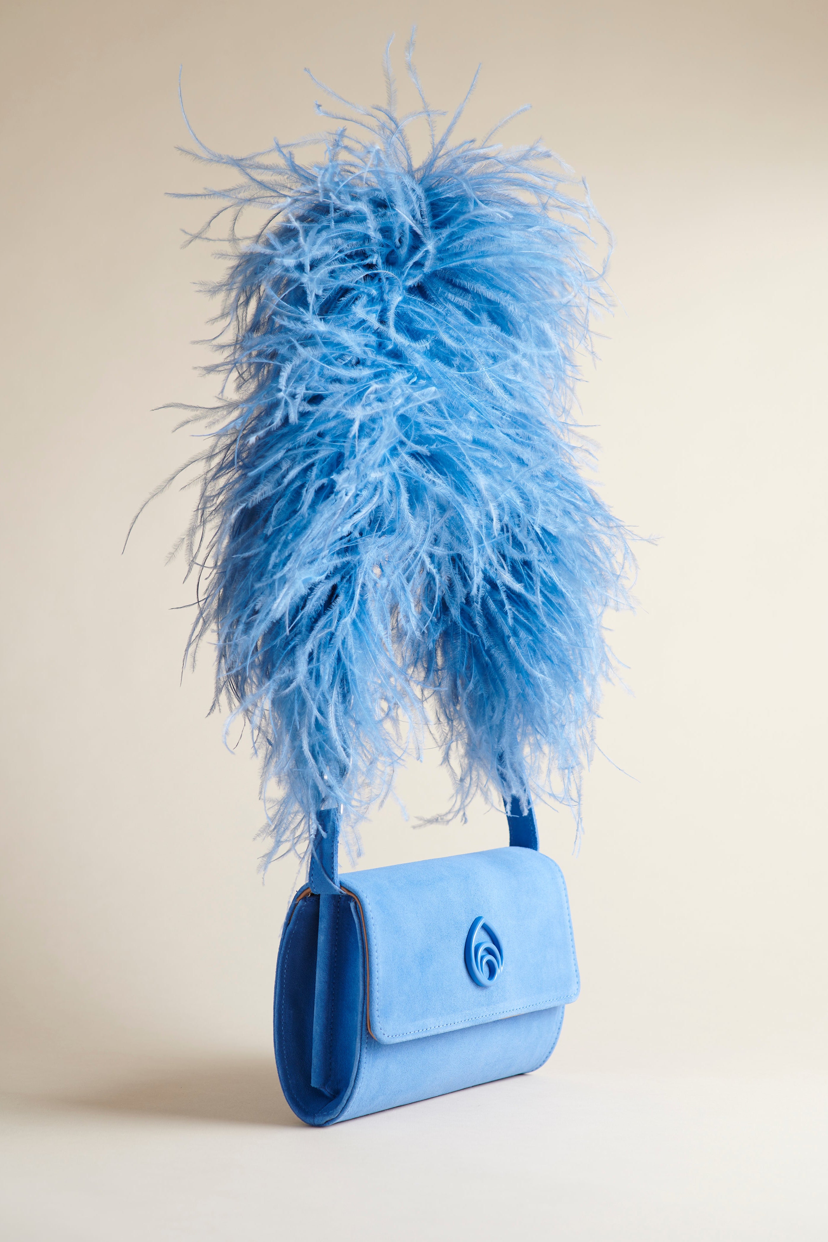 Lijadu Bird Bag in Sky Blue Suede