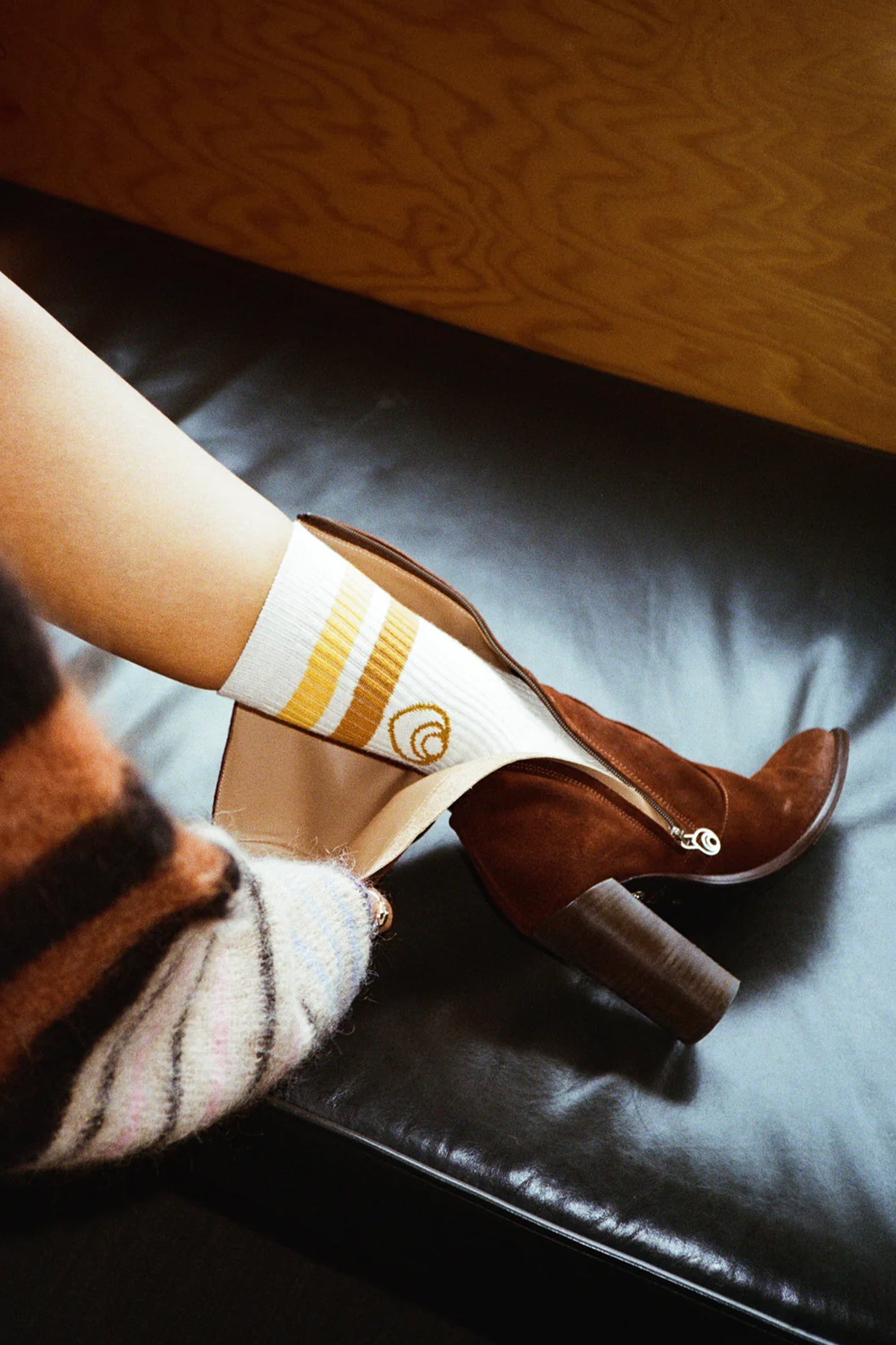 Brother Vellies Varsity Sock in Marigold