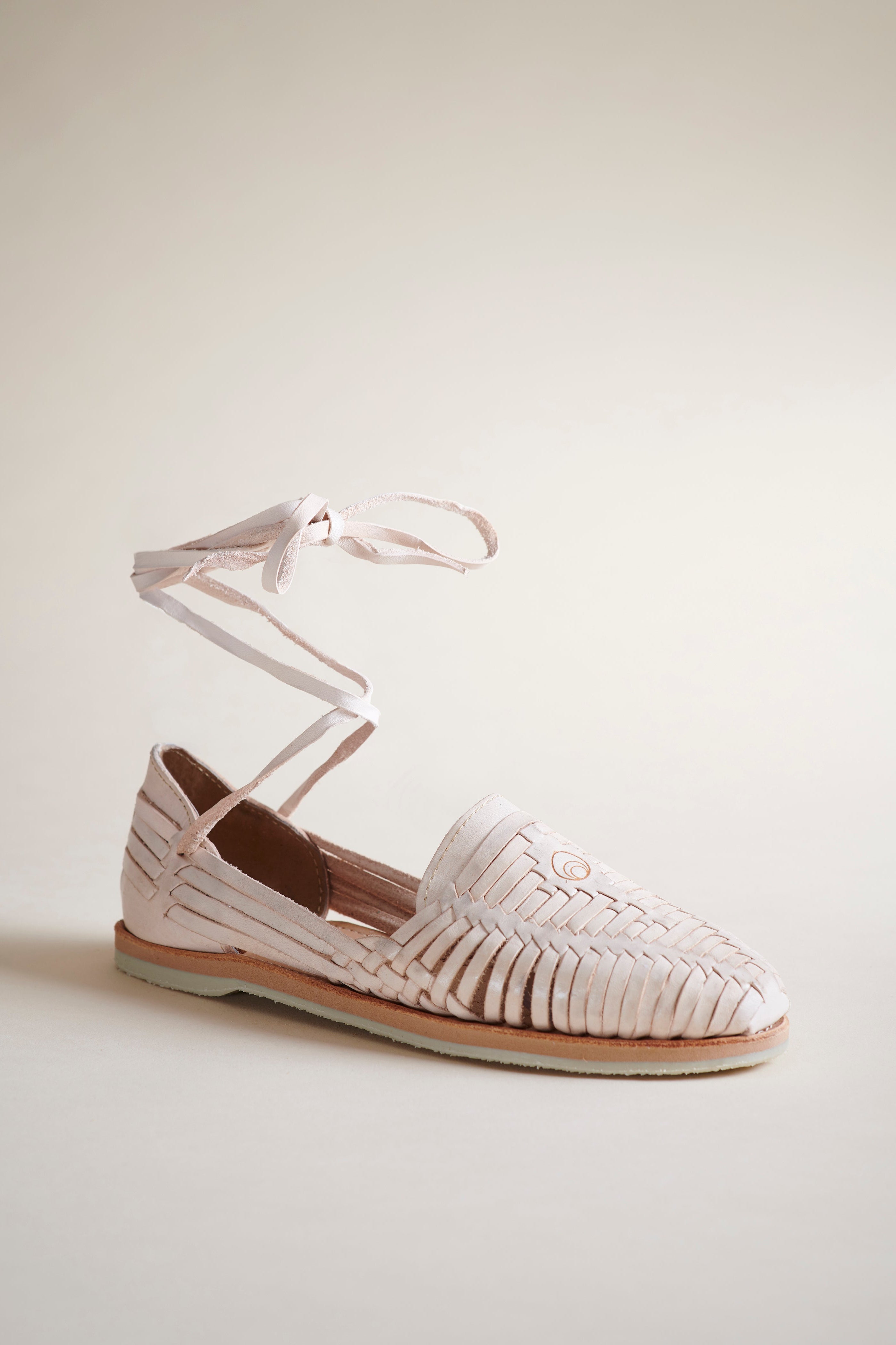 Lace Up Huaraches in Blush
