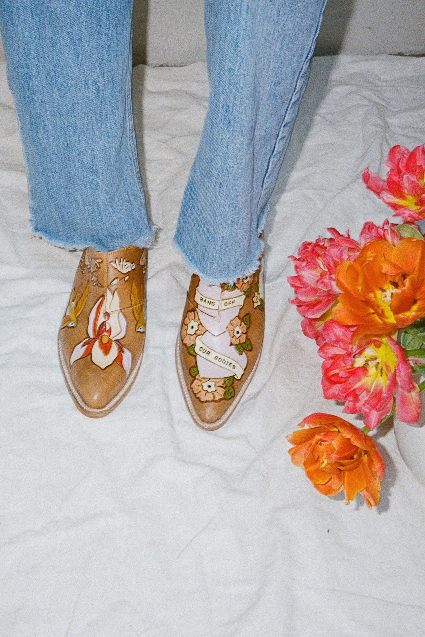 Bans Off Our Bodies Doodle Mule in Caramel