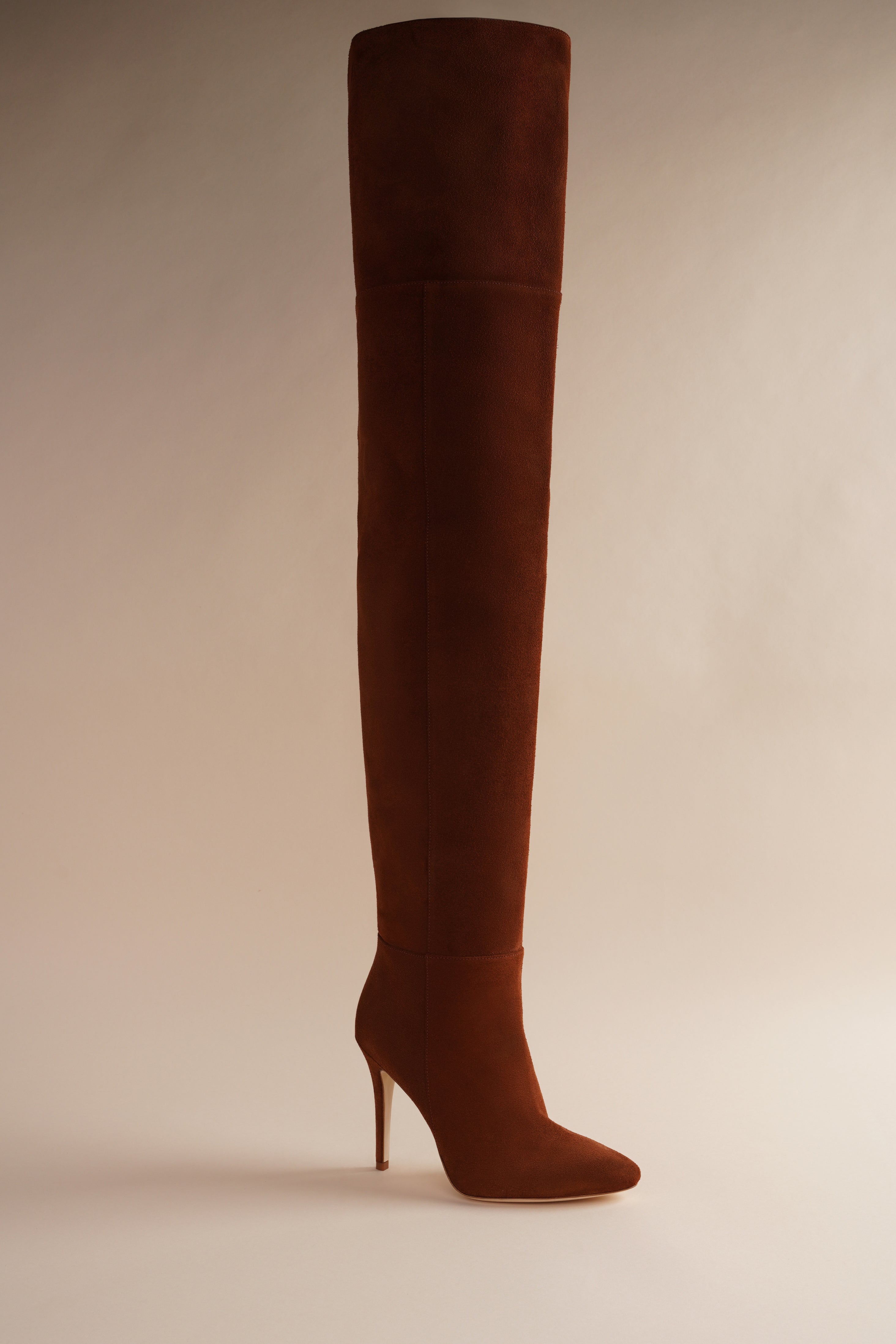 Allora OTK Boot in Cognac Suede